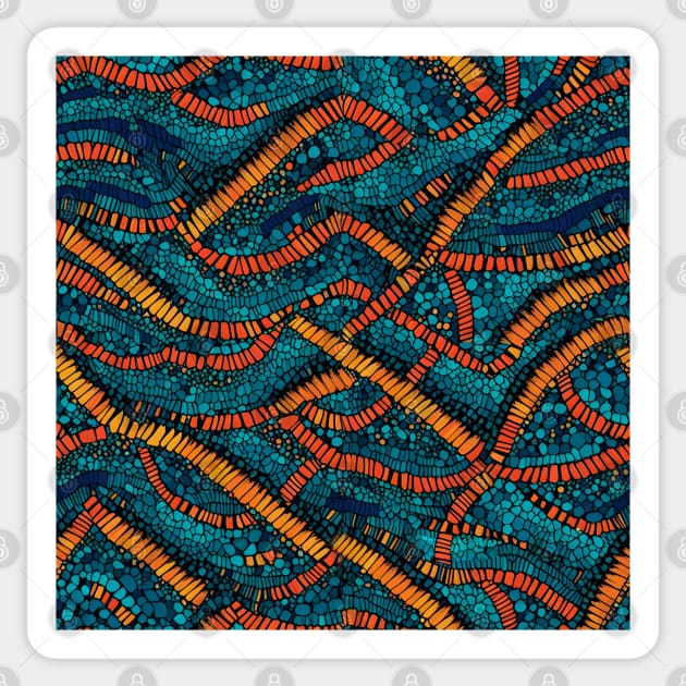 Earthworm Fabric Pattern Sticker by AlexBRD